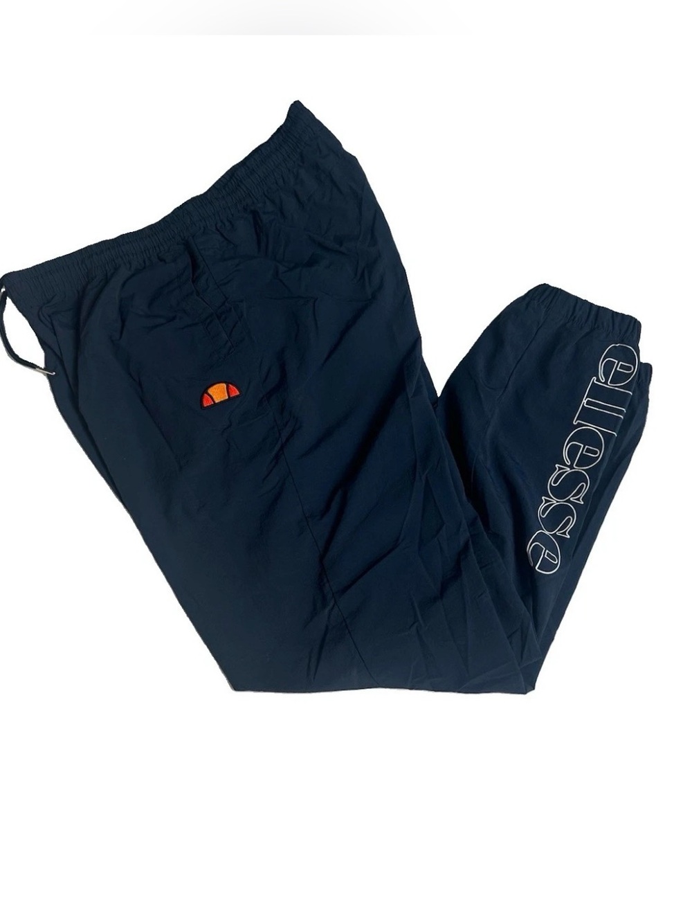 Ellesse  Navy Track Joggers with White Script Size Large